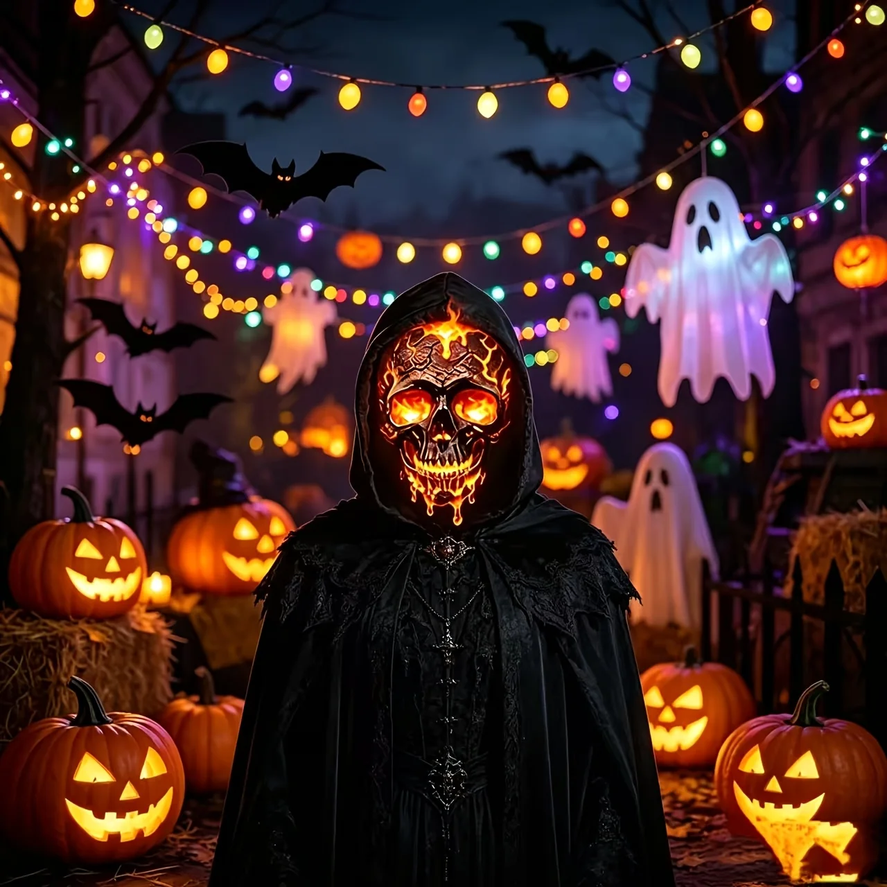 Customization New Halloween Skull Face Mask, Unisex, Can Be Used As A Cycling Bandana or Party Prop. Features High-definition La