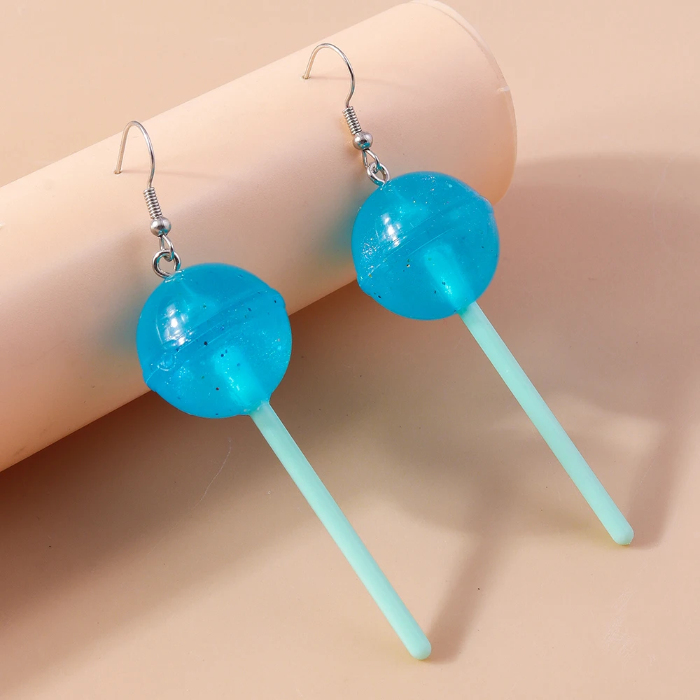 Aihua 30 Farben süße süße Lutscher-Ohrringe aus Kunstharz für Frauen, lustige Simulation, Lebensmittel, Süßigkeiten, Lutscher-Ohrringe, Schmuck, Geschenke – Detail 28