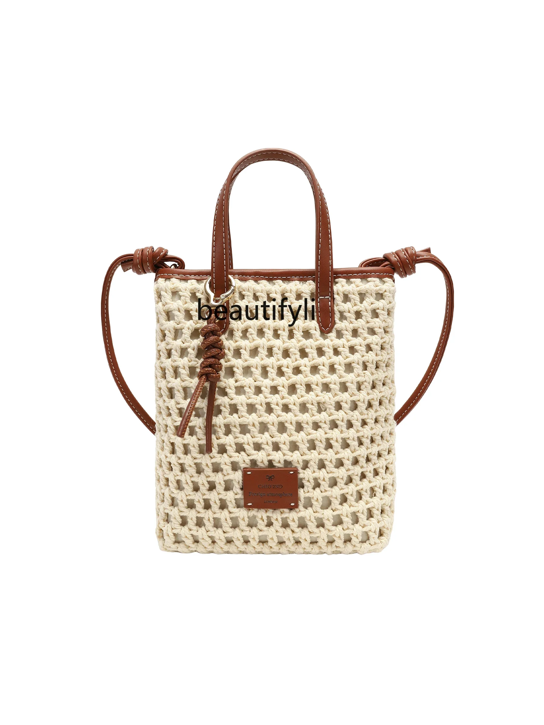 French fries bag women's summer woven small bucket bag portable shoulder messenger bag