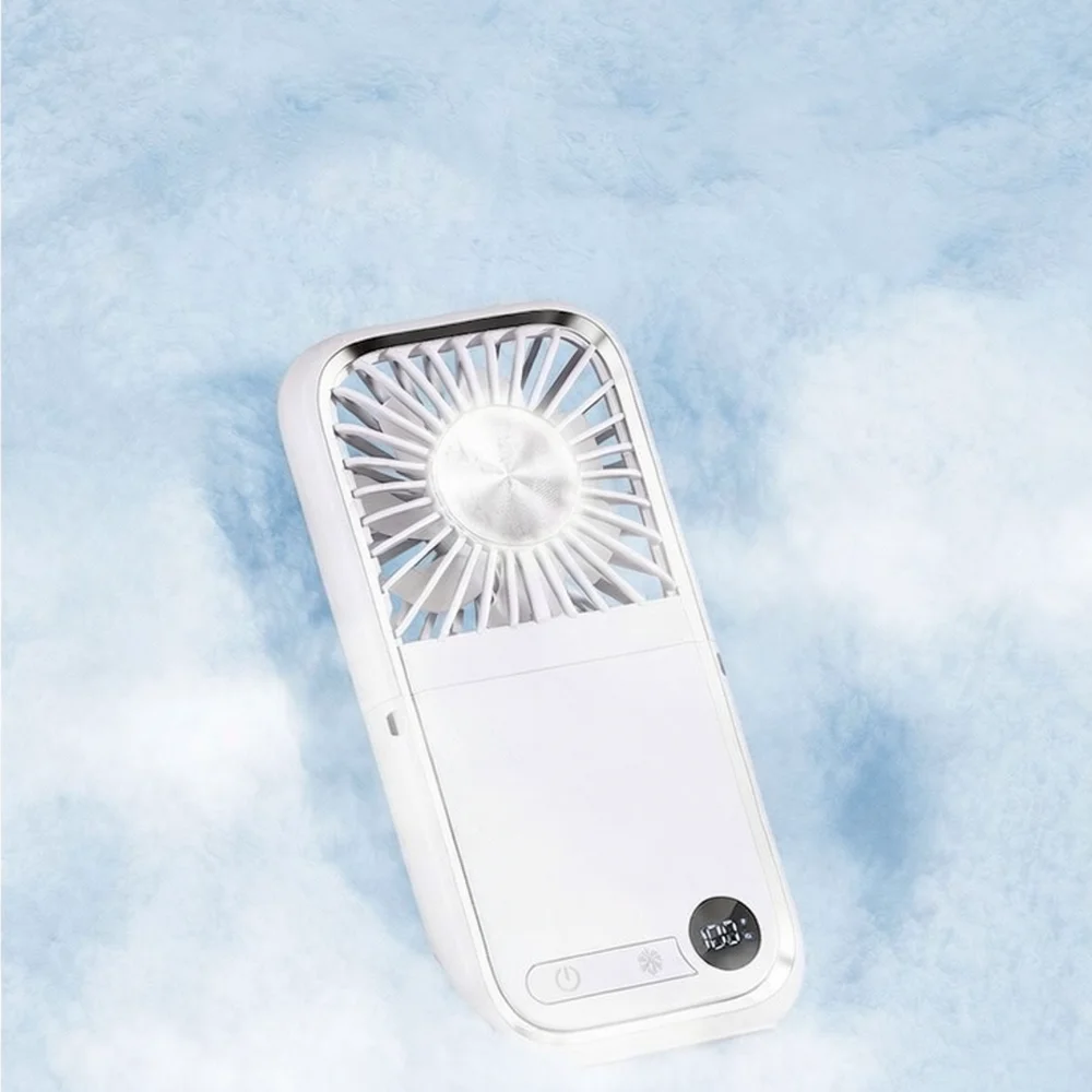 USB Powered Neck Fan With Semiconductor Cooling Function Desktop Phone Holder Portable Quiet Handheld Cooler For Summer Travel