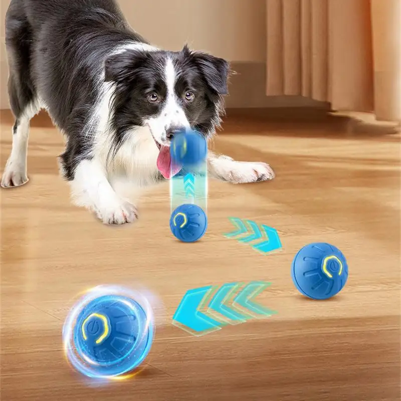 Smart Dog Toy Ball Electronic Interactive Pet Toy Moving Ball & Shell USB Automatic Bouncing for Puppy Birthday Gift Cat Product