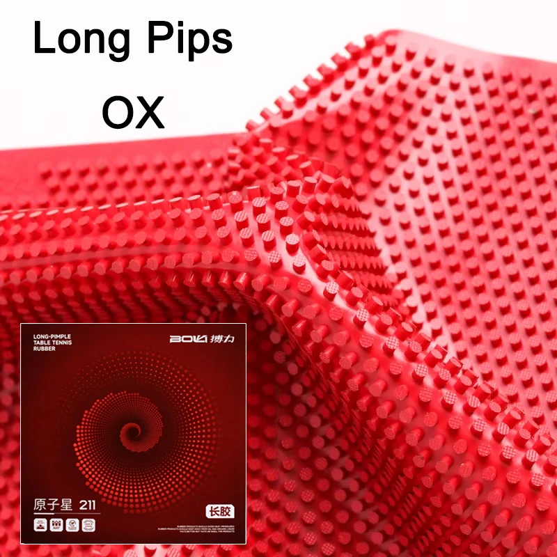 

BOLI Long Pips OX Table Tennis Rubber Thin Long Pips Single Ping Pong Rubber Spin Loop Table Tennis Rubber for Attack & Defense