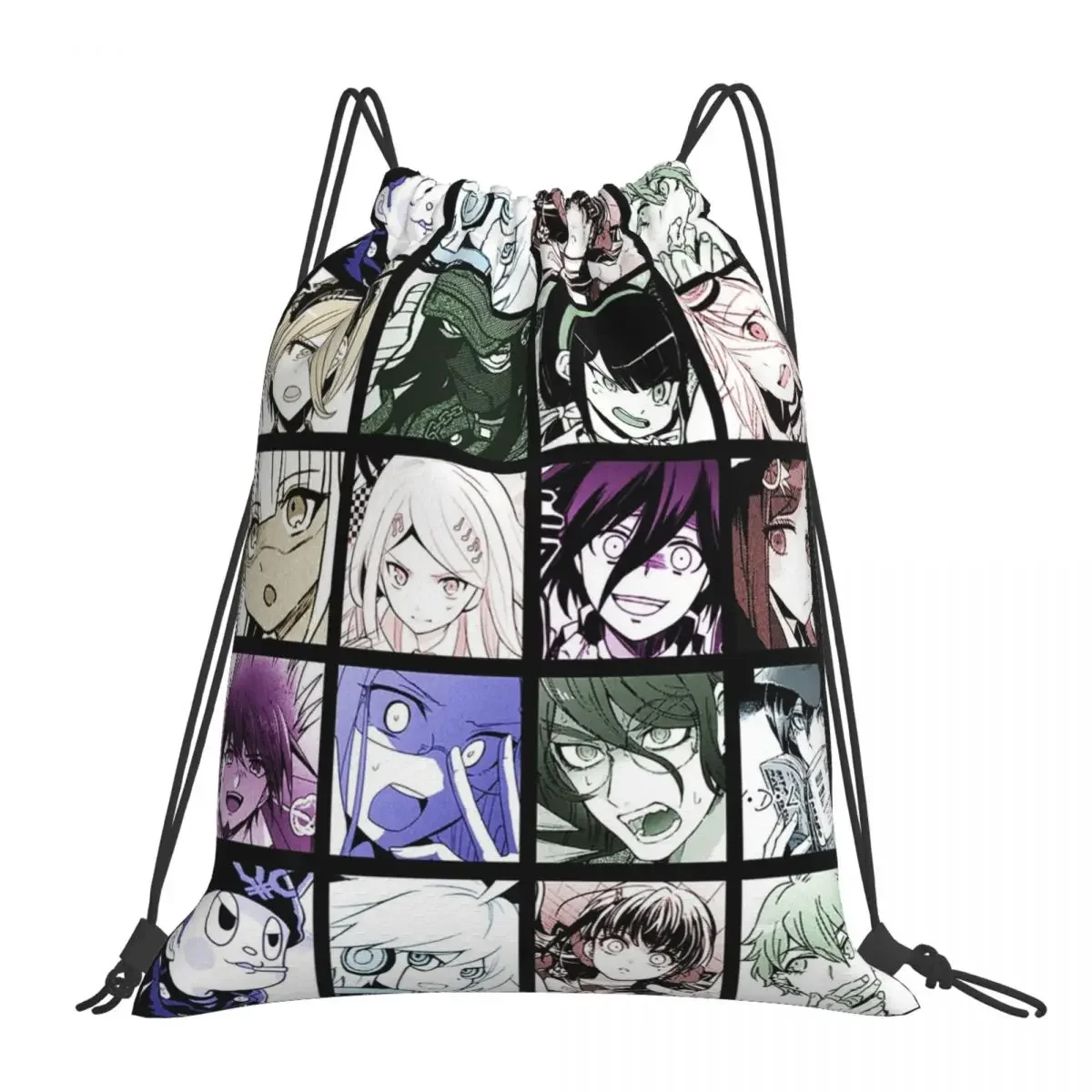 DRV3 Manga Collection (Colored) Backpacks Drawstring Bags Drawstring Bundle Pocket Sports Bag BookBag For Man Woman School