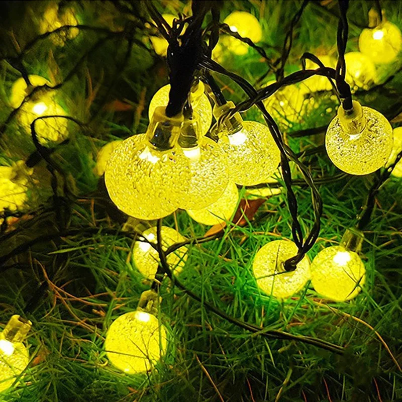 

Garden Garlands Christmas Wedding Decoration 12M 100 LED Outdoor Solar Camping Party String Fairy Buble Ball Bee Solar Lights