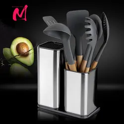 Knife Stand Holder For Kitchen Knife Stainless Steel Cooking Knife Holder Stand Block High End Kitchen Accessories