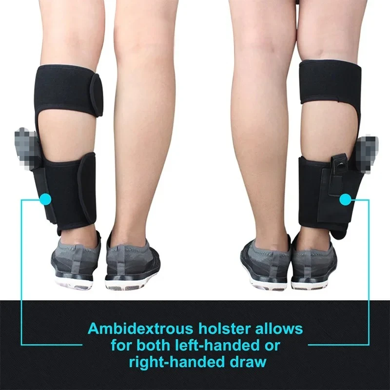 Concealed Carry Ankle Gun Holster for G43, 42, 33, 30, 27, 26 S&W M&P Shield 9mm, Bodyguard .380, Ruger LCP, LC9, Sig Sauer