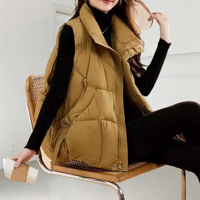 Dameskleding Donsjassen Wintertops Jas Vest Donsjack Eendendons Warm Vrije tijd Mode Nis Veelzijdig Mager
