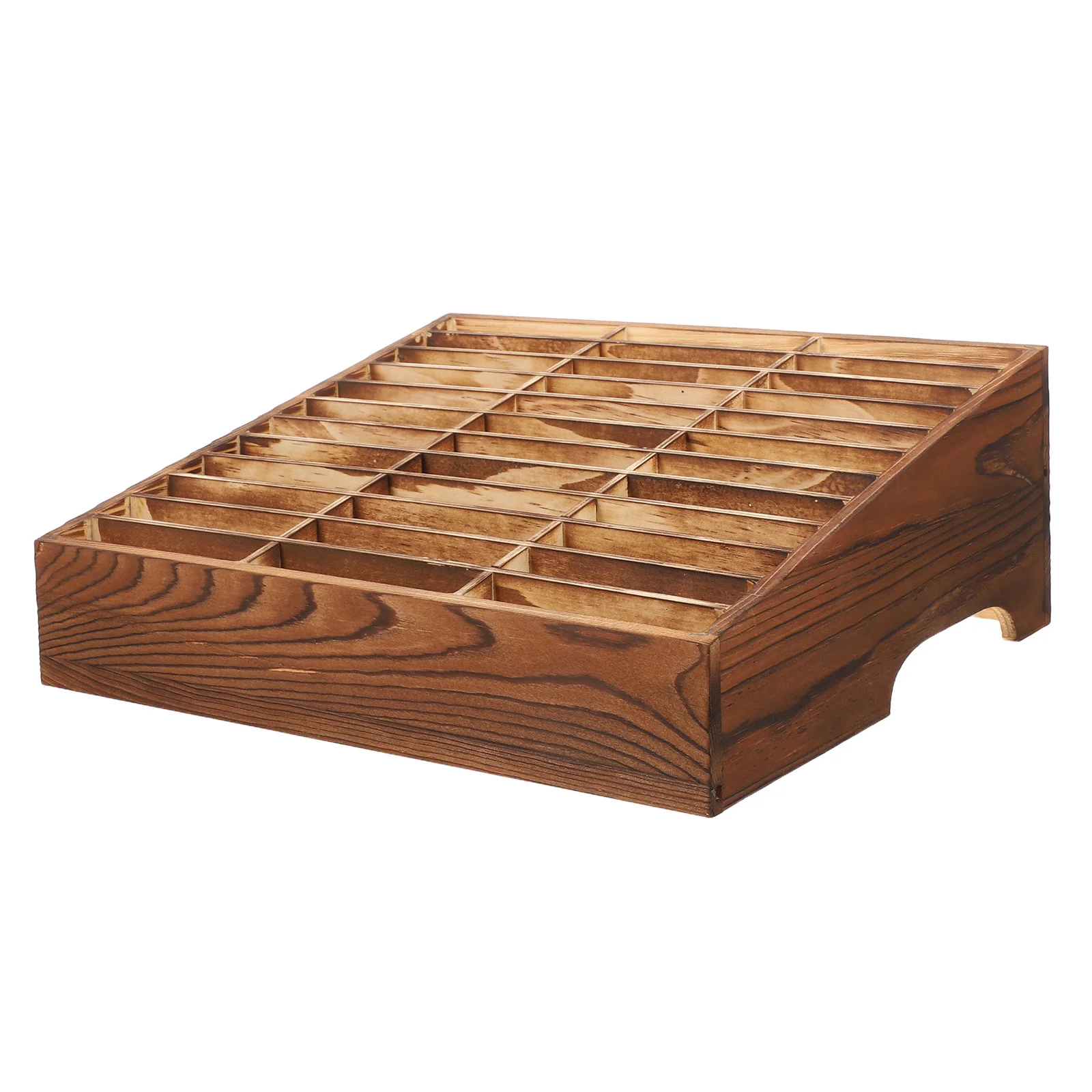 

36-Slot Wooden Cell Phone Organizer Box Classroom Phone Holder Desktop Multi-Device Calculator Storage Box Office Desktop