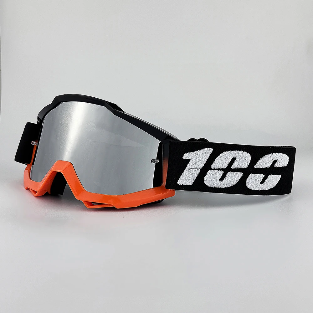 

100 Motocross Glasses Two-Tone Motorcycle Sunglasses MTB ATV Mask Windproof Protection Skiing Cycling Racing Off-Road Goggles