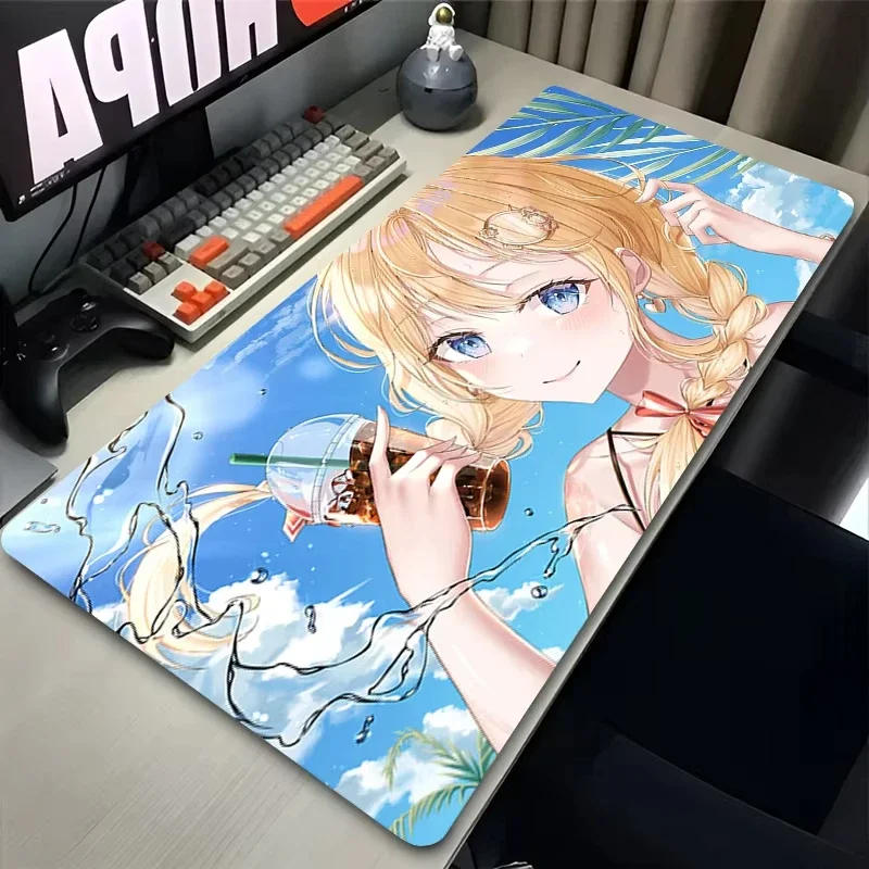 Tappetino per mouse Anime Girl Computer Gamer Accessori da gioco Kawaii Tappetino per mouse Hololive Watson Amelia Tappetino per tastiera Tappetino da scrivania Kawaii
