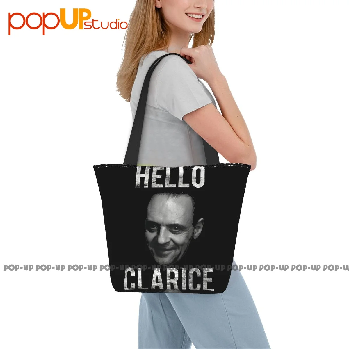 Silence Of The Lambs Hello Clarice Hannibal Lecter Anthony Hopkins Handbags Beach Bag Shopping Bag Large Capacity