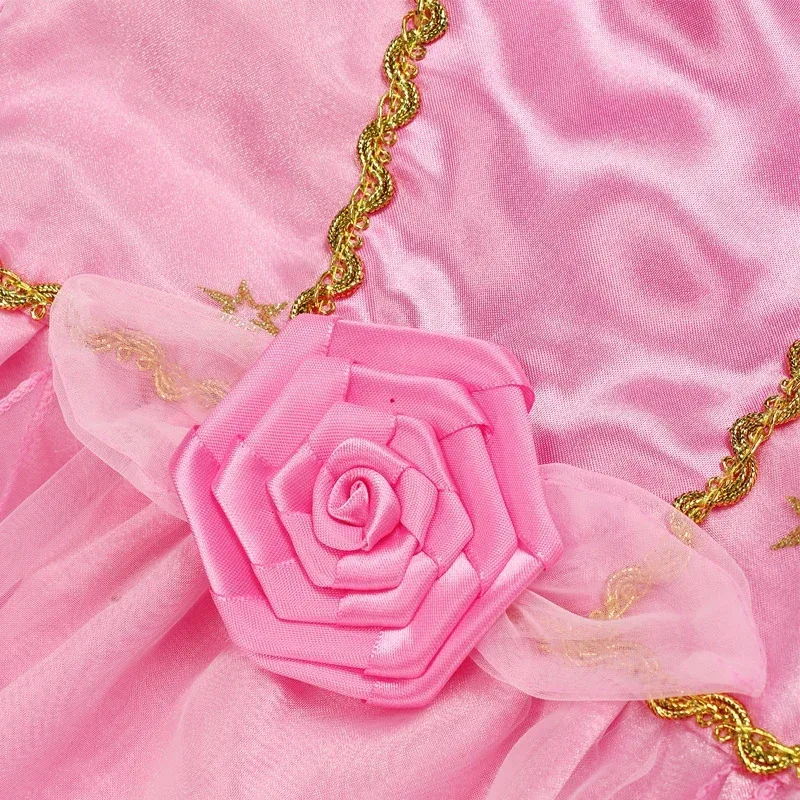 La Bella Durmiente Aurora princesa vestido de fiesta para niñas disfraz de Cenicienta de Halloween niños ropa de Rapunzel regalo de cumpleaños