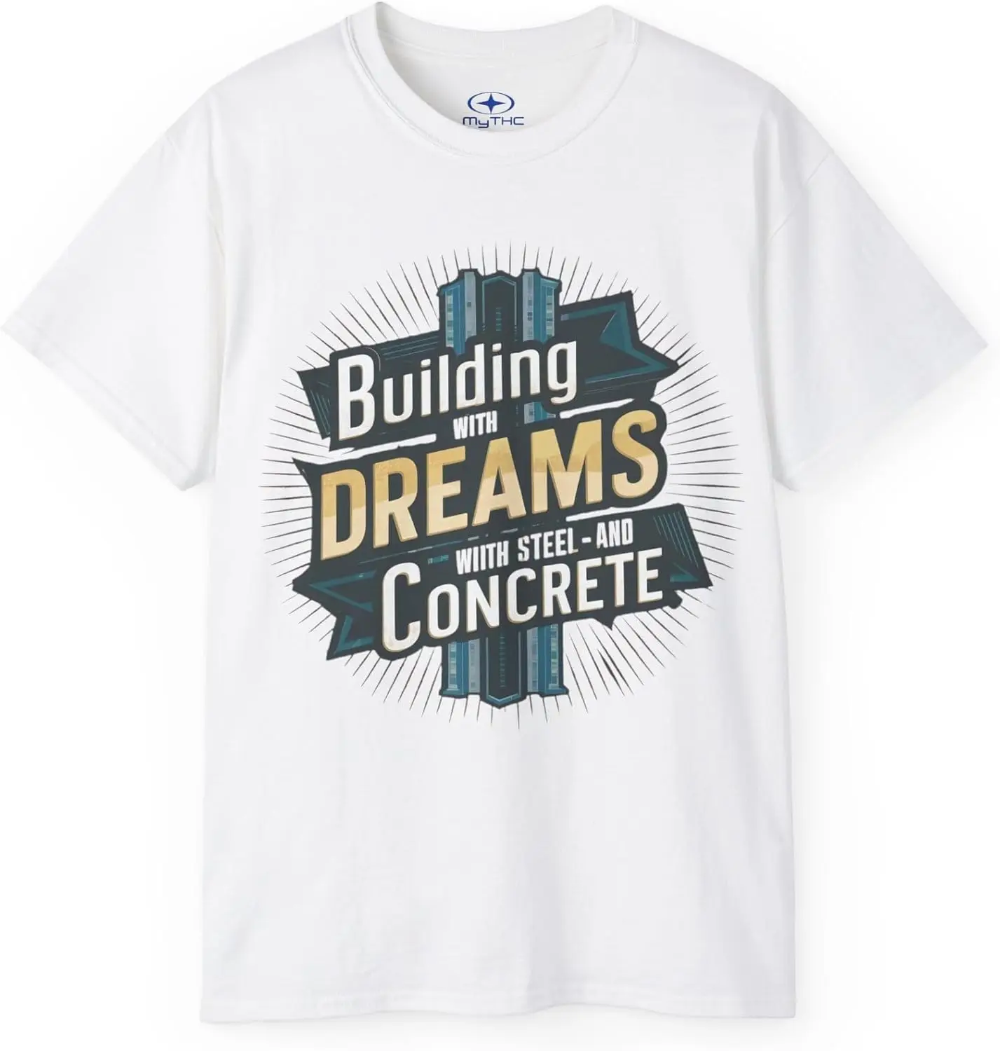 Building Dreams Concrete Civil Engineer T Shirts Funny Crew Neck Unisex Tee Multi