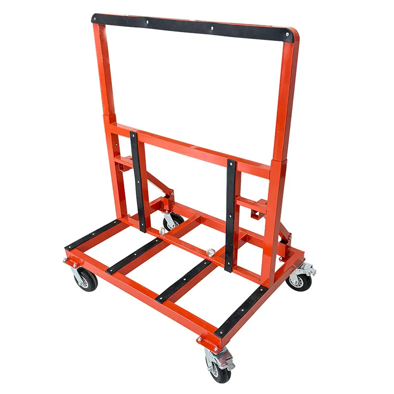

Wheel Push-pull Handling Silent Portable Glass Hand Push Transfer New Folding Telescopic Doors and Windows Glass Cart Universal