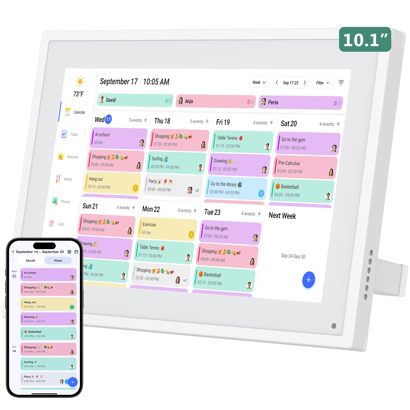

Touch Digital Calendar 2025 Family Gift Wall Planner Full HD Interactive Touchscreen, Smart Chore Chart And Home Organization