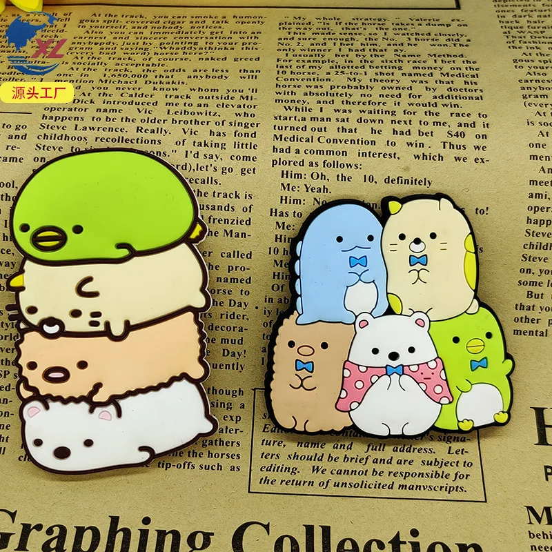 Kawaii Sumikkogurashi Refrigerator Magnet Pvc Patch Creative 3D Dropping Adhesive Magnetic Tape Decorative Patch Gift For Girls