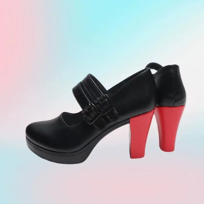Jeu Zenless Zone Zero Ellen Joe Cosplay chaussures femmes Halloween fête de noël femme de chambre Roleplay requin fille noir chaussures personnalisées
