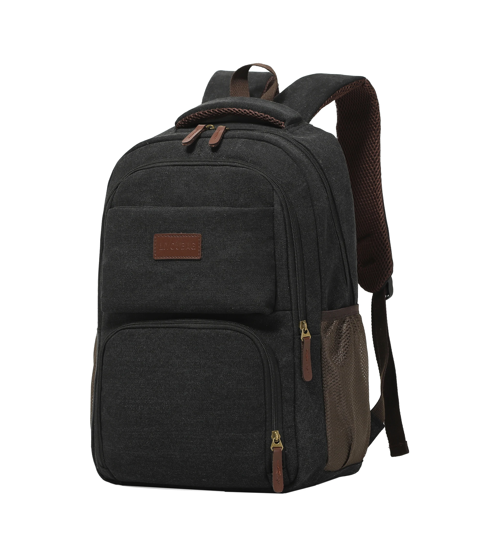 Men Canvas Backpack Male Laptop College Student School Bags for Teenager Vintage Mochila Casual Rucksack Travel Daypack