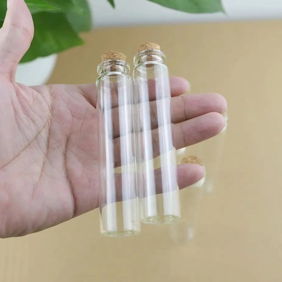 24 PCS 48 PCS Small Glass bottle 12*22*100mm 25ml Glass test tube Stopper crafts Tiny Jars Glass jar Mini Bottling Bottle Gift