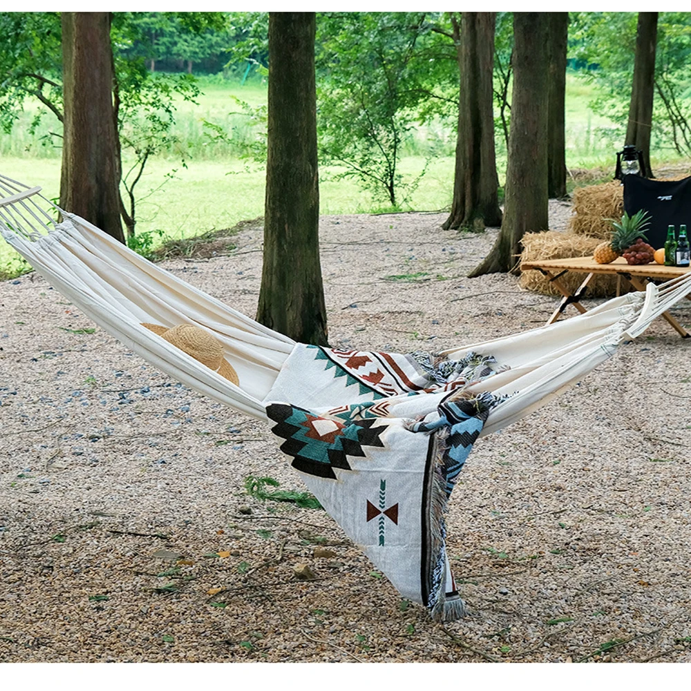 For Portable Outdoor Garden Tourist Double Hammocks Travel Camping Leisure Sleeping Hanging Hammock Swing Nature Hike