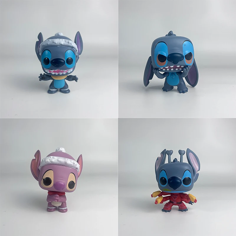 Juguetes Funko Pop de Disney Stitch, figura de ángel de Navidad, muñecos coleccionables, regalo de cumpleaños para niños, decoración del hogar