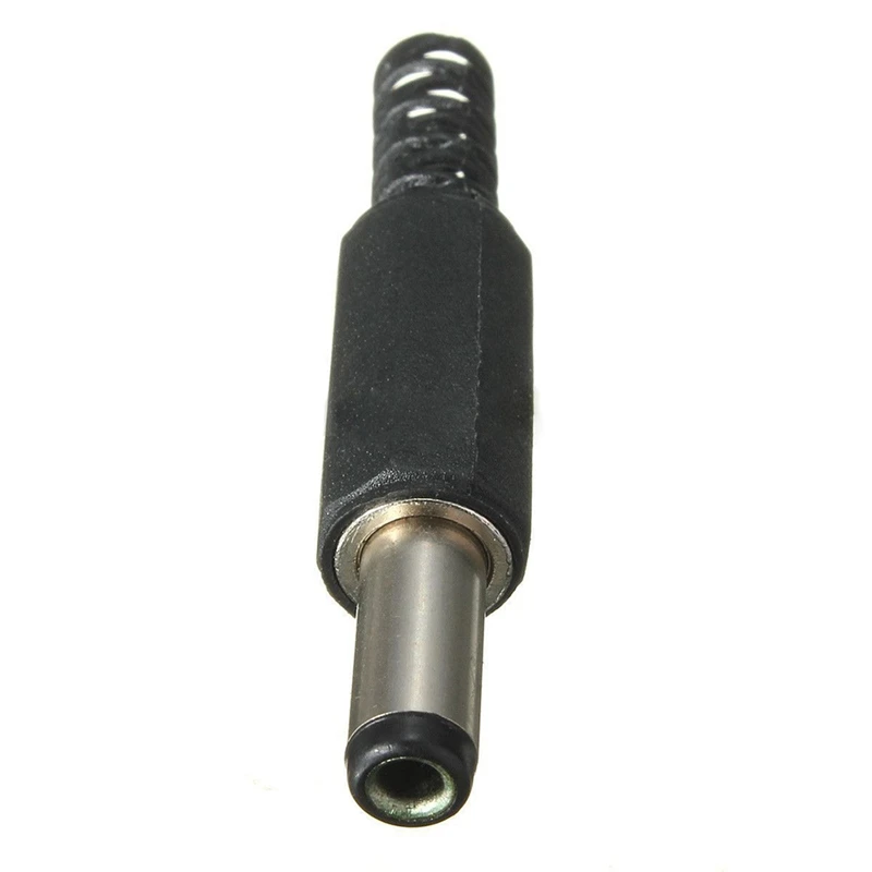 Adaptador de enchufe de alimentación de CC, 5 piezas, 5,5mm X 2,5mm, conector macho