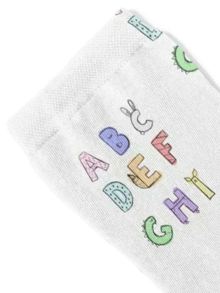 Alphabets A B C Socks new year christmas stocking hockey Socks Man Women's