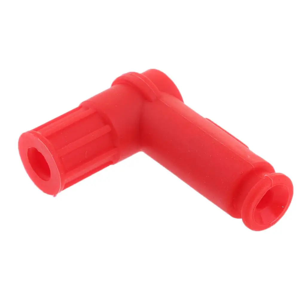 

Red Rubber Spark Plug Boot Cap 90 Degree Elbow Cover for Motorcycle ATV Scooter Moped