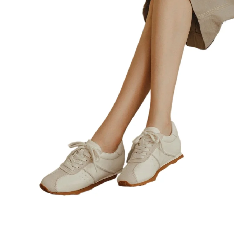 Fashion Womens Shoes Retro Luxury Genuine Leather Casual Shoes for Woman Exquisite Lace Sneakers Designer Shoes Zapatos De Mujer