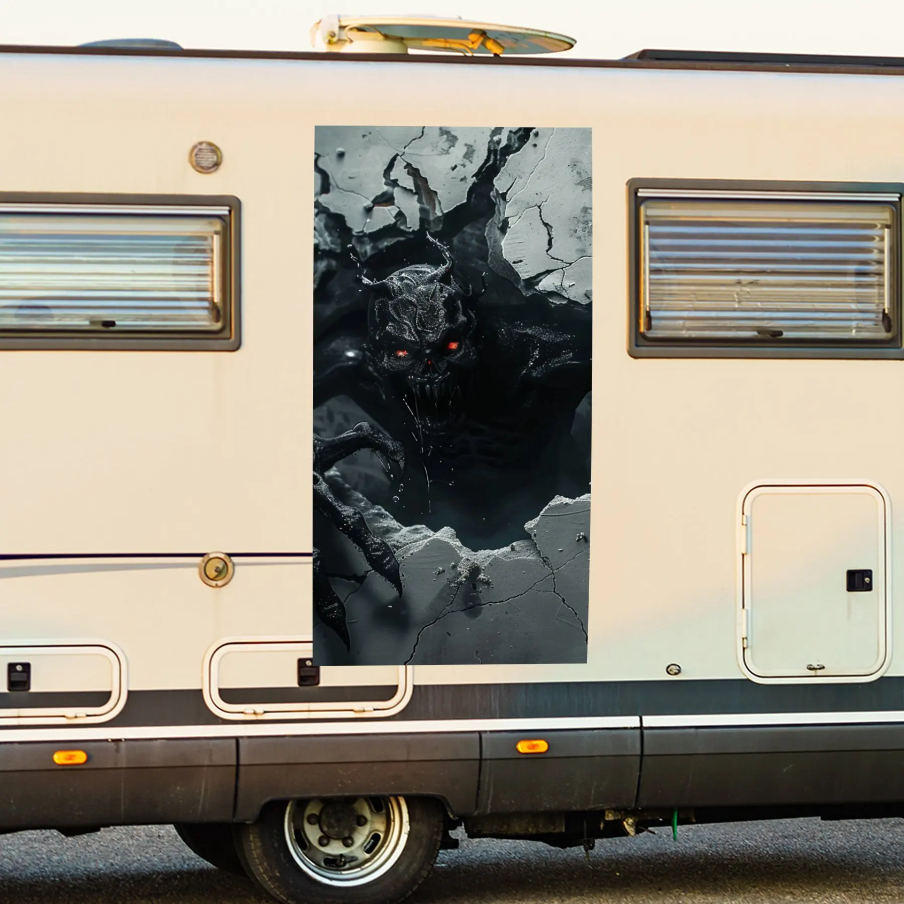 

Dark Break - through Car Sticker,Vinyl Decal for motorhome car door, waterproof self-adhesive vinyl sticker on the side of the R