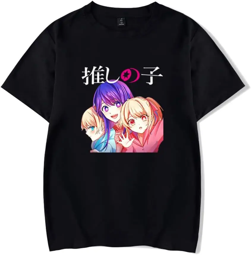 

Anime Oshi no Ko Merch T-shirt New 2024 Fashion Printed Round Neck Short Sleeved T Shirt