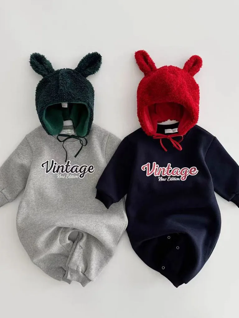 Pelele holgado de manga larga para bebé, mono con estampado de letras para niño y niña, ropa informal de algodón para recién nacido de 0 a 24 meses,