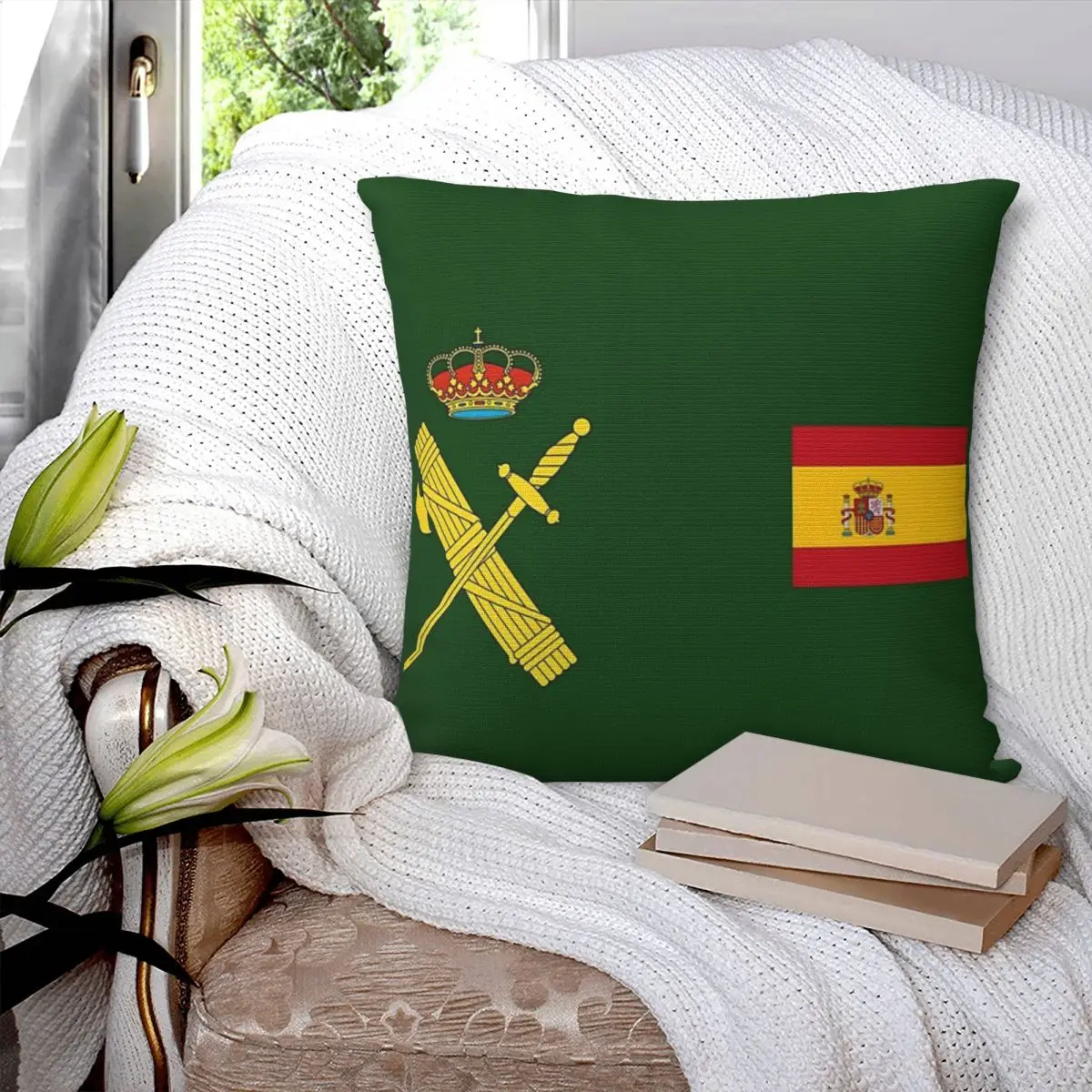 Flag Of Portugal Square Pillowcase Polyester Pillow Cover Velvet Cushion Zip Decorative Comfort Throw Pillow For Home Bedroom