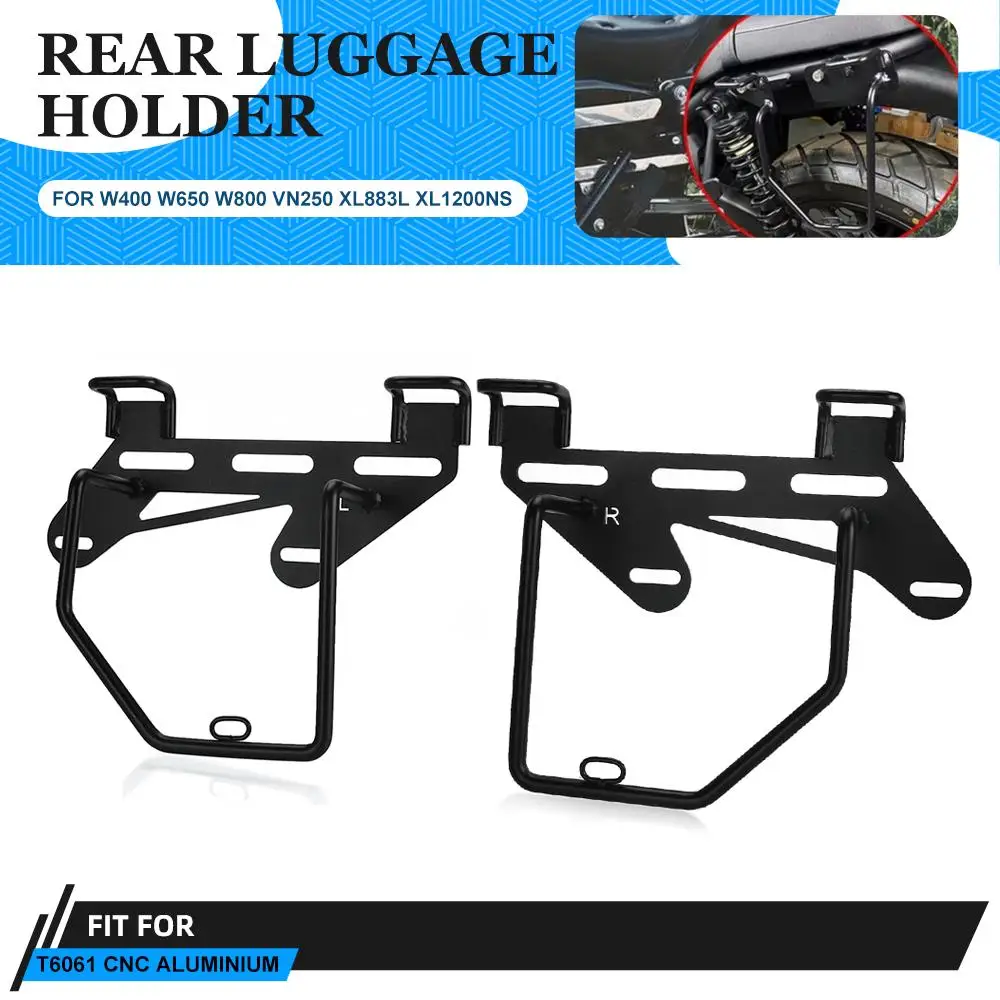 

For Honda Rebel 1100 CMX 250/300/500 XL883L XL1200NS Motorcycle Saddlebag Support Bracket Side Mount Holder Bags Luggage Rack