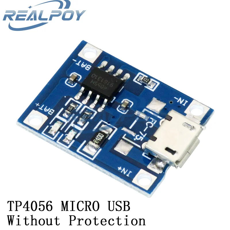 Micro USB 5V 1A 18650 TP4056 Lithium Battery Charger Module Charging Board With Protection + MT3608 2A DC-DC Step Up Converter