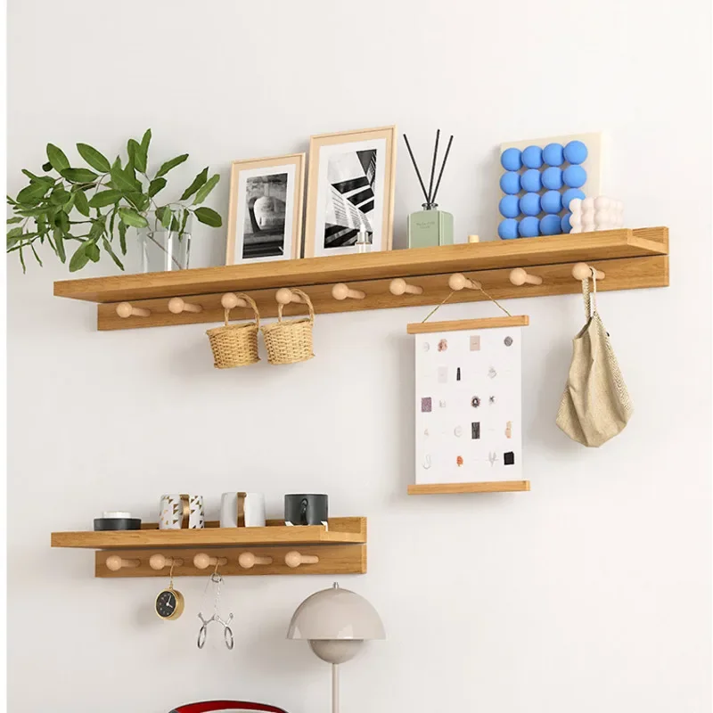 Living Room Solid Wood Storage Rack Multifunctional Partition Holder Foyer Creative Clothes Hands Stable Load-bearing Coat Stand