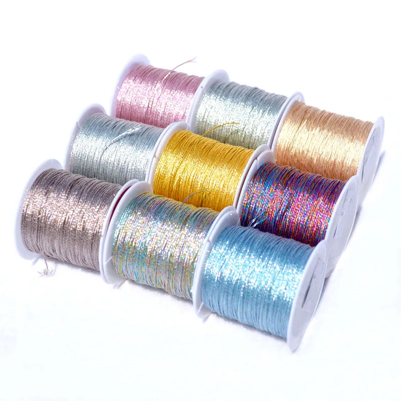 Gold and silver strands Handmade DI bracelet, coil winding thread, magic color thread, metal thread, embroidered thread