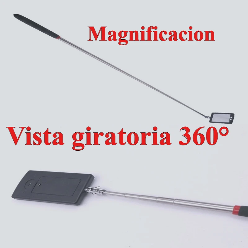 

360 Degree Vehicle Inspection Mirror Telescopic Round Square 50MM Metal Frame Portable Welding Tool