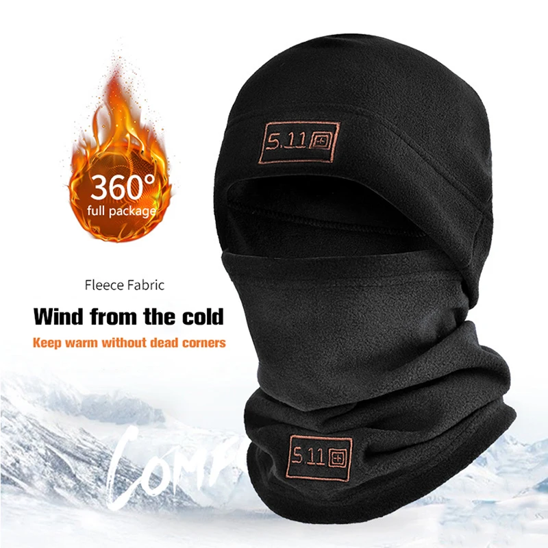 1pcs Winter Hat Men Women Scarf Full Cover Thermal Ski Face Mask Neck Head Warmer Sports Cycling Windproof Drawstring Bonnet Cap