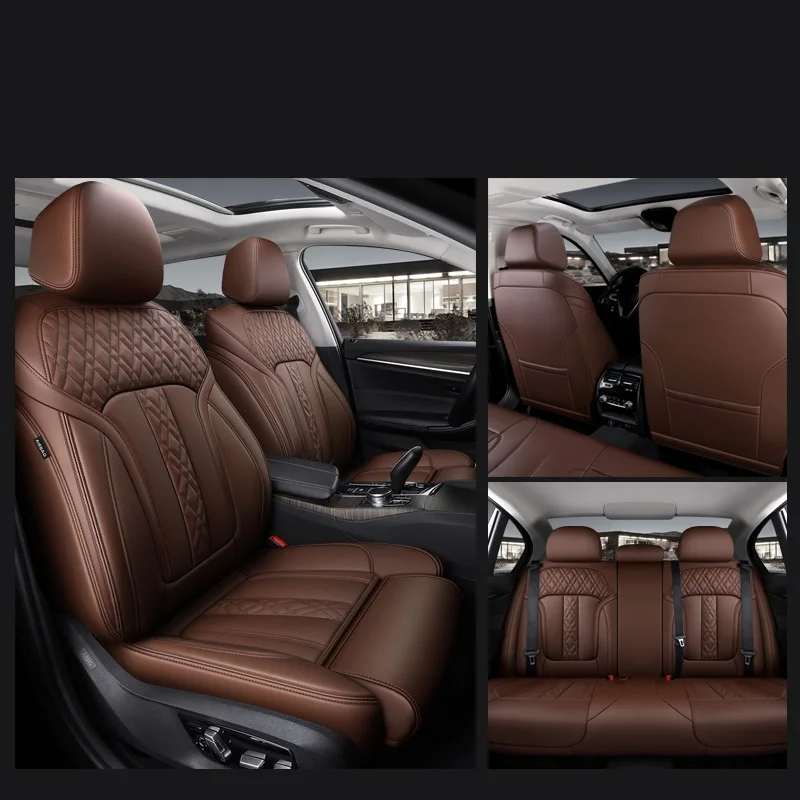 Custom Fit Auto Accessoires Stoelhoezen Voor 5 Zitplaatsen Full Set Midden Geperforeerd Leer Specifiek Voor Bmw 7 5 3 1 Serie X 5X3X1