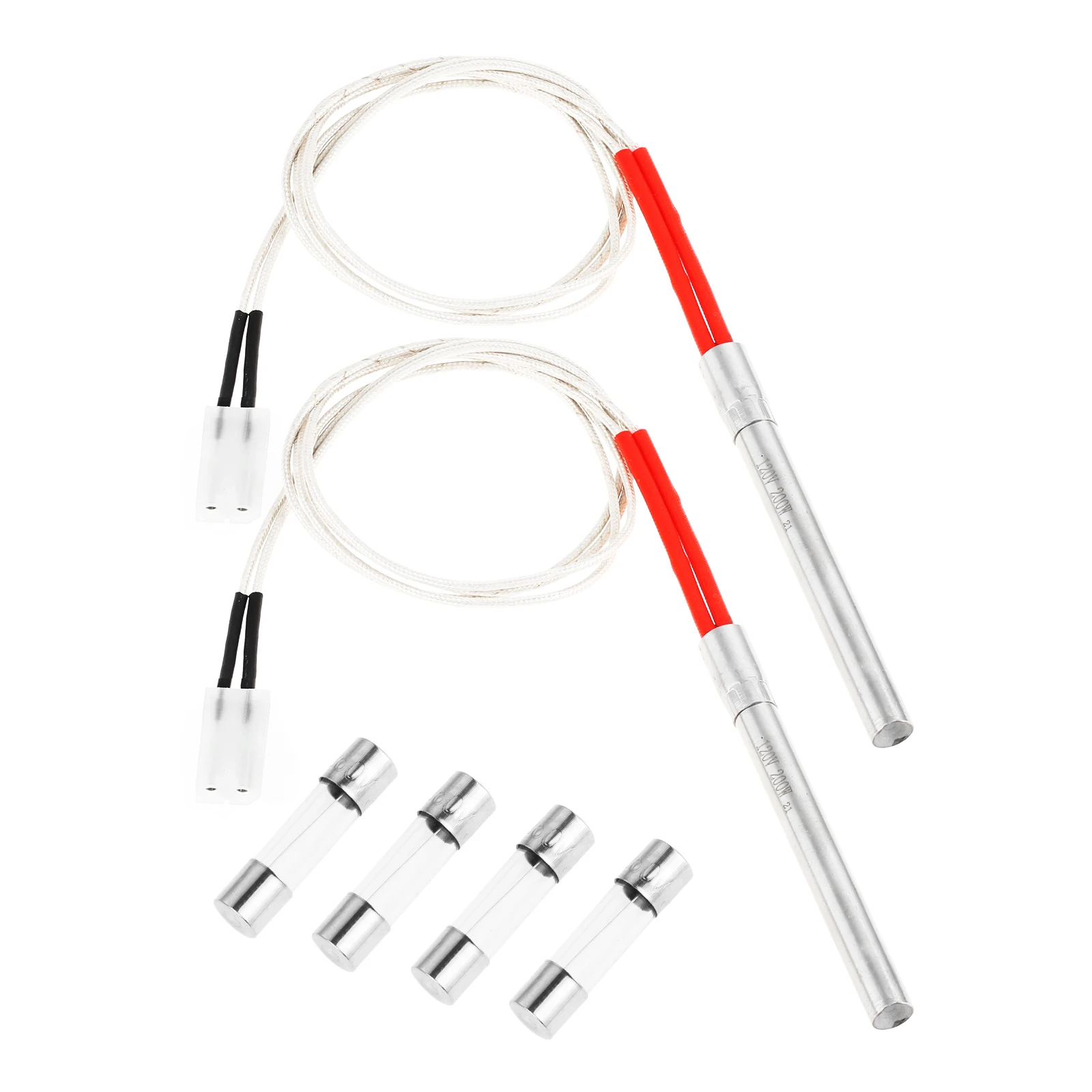 2sets Hot Rod Ignitor & Fuse for Traeger Wood Pellet Grills 070 075 Texas Elite Pro 22/34 Lil Tex Elite BBQ Series Pit Boss