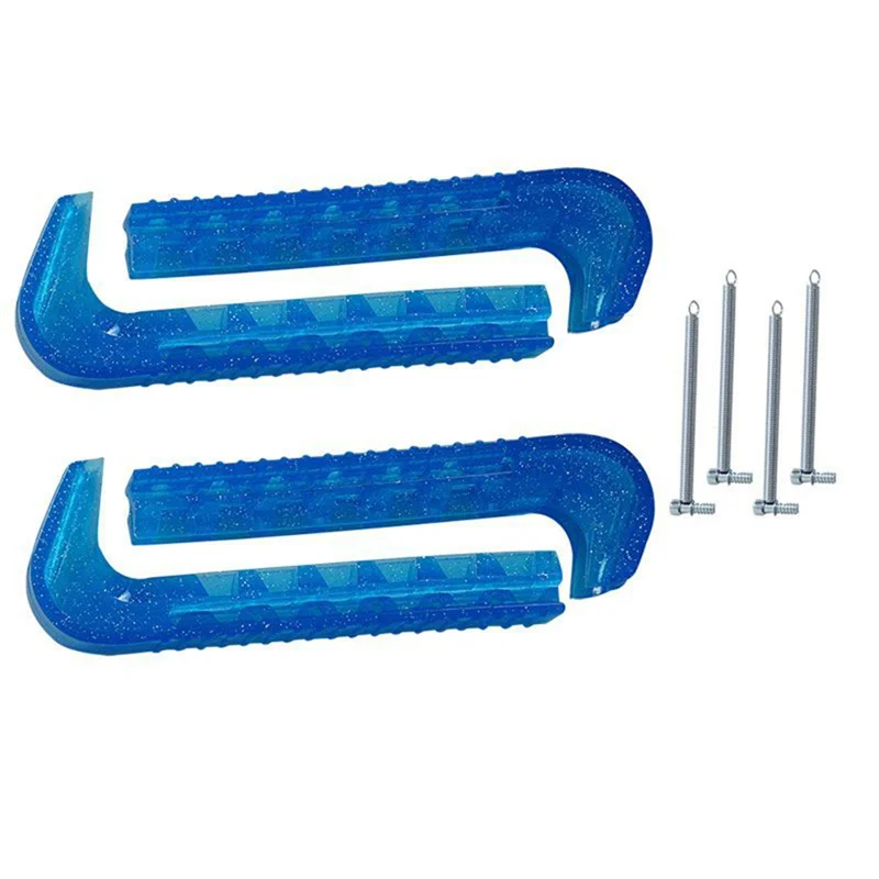 AED2-1 زوج من البلاستيك الناعم لهوكي الجليد على شكل شفرة تزلج غطاء حماية حامي تزلج على الجليد عداء الحرس للنساء والأطفال #1