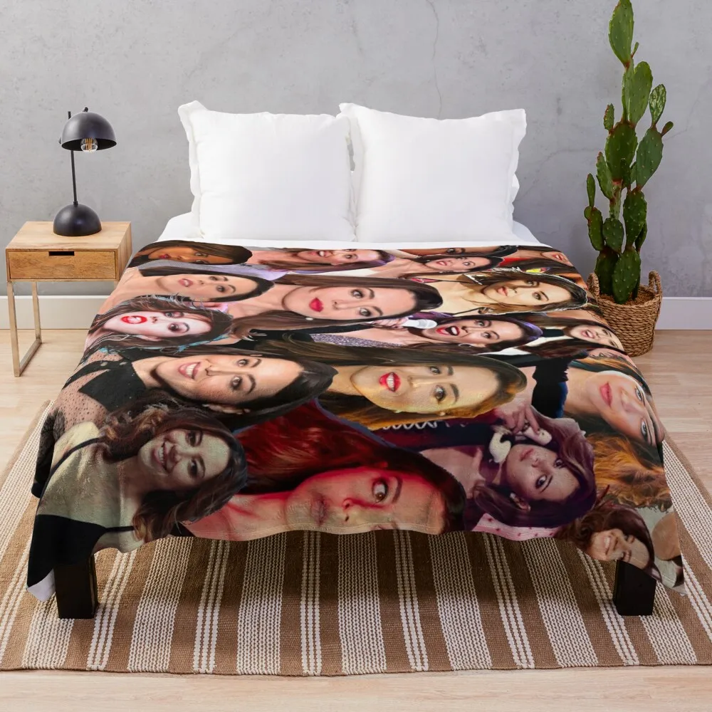 

Aubrey Plaza Photo Collage Throw Blanket For Sofa Thin Blanket For Baby