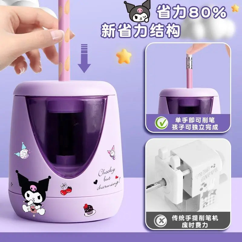 sanrio Kuromi My melody pencil sharpener cartoon high-looking fully automatic pencil sharpener special electric pencil sharpener