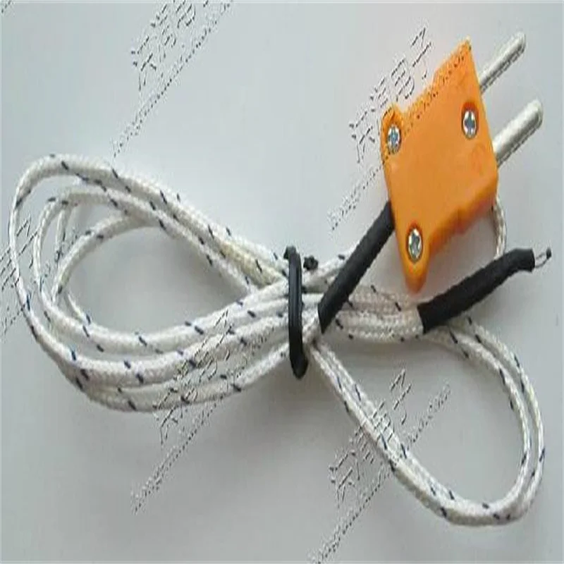 K Type Thermocouple, Temperature probe, TP-01 Fiberglass wire, 1 m