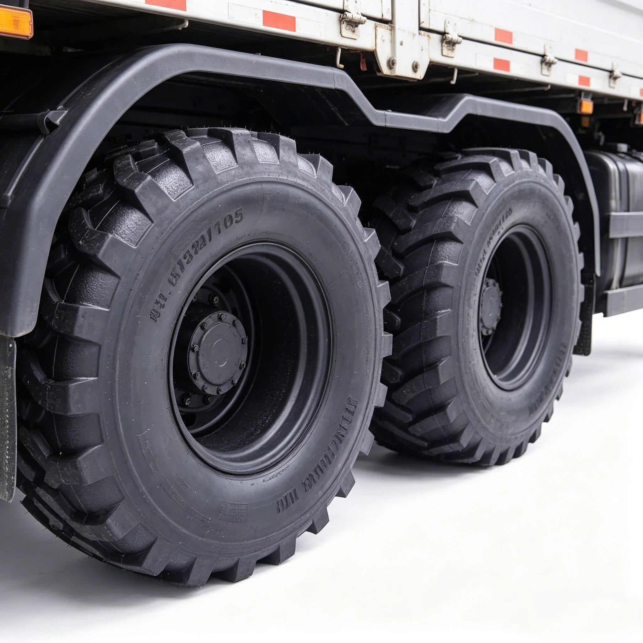 RC 1/14 Fury Bear Magic Bean Model Herringbone Pattern Rubber Tire for Tamiya Dump Truck for Scania Man Tripper Truck DIY Parts