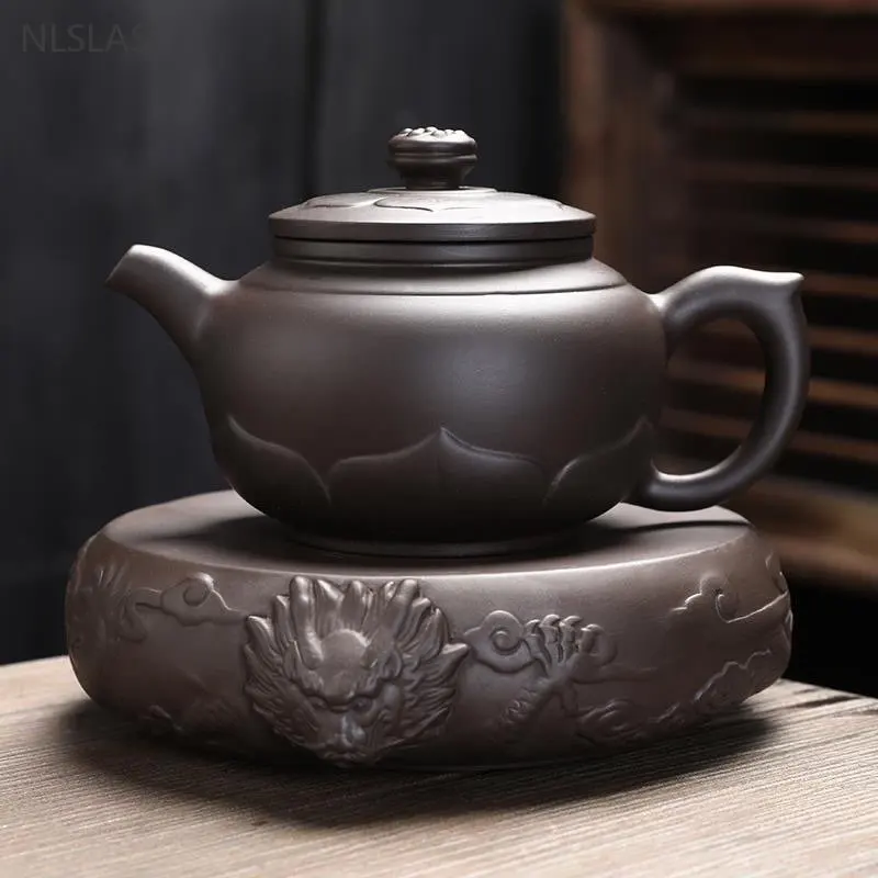 

Retro Yixing Purple Clay Tea Pot Handmade Xishi Beauty Tea Infuser Raw Ore Zhu Mud Kettle Customized Chinese Zisha Tea Set Gift