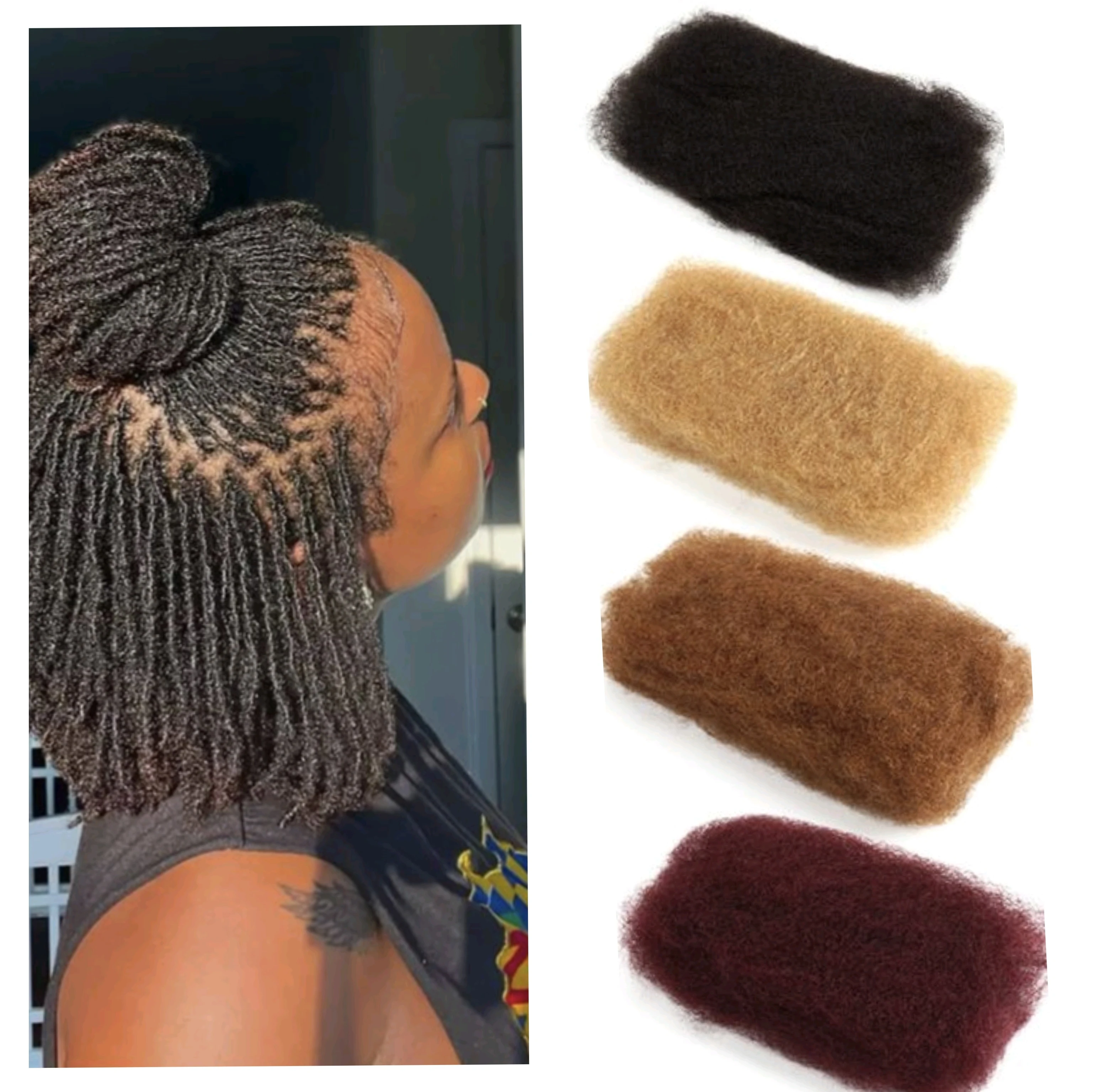 

Массовое плетение человеческих волос, афро-кудрявые объемные человеческие волосы, вязанные крючком, пучки волос для 1 шт., цвета, вьющиеся пучки волос