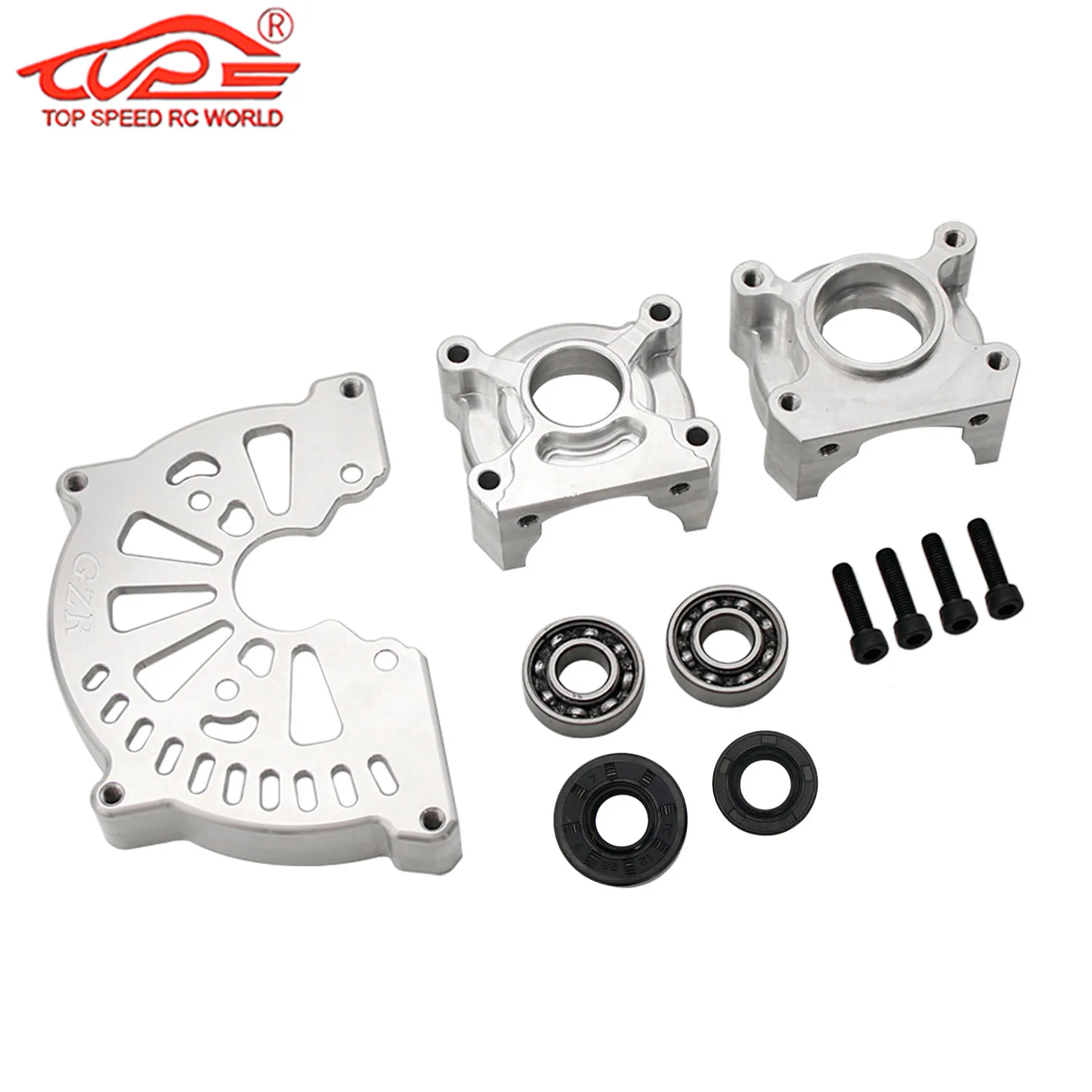 Rc Upgrade CNC Crankcase with Oil Seal Bearing Set of 26CC 29CC 30.5CC Engine for 1/5 HPI Rofun KM Rovan Baja Losi MCD FG Goped