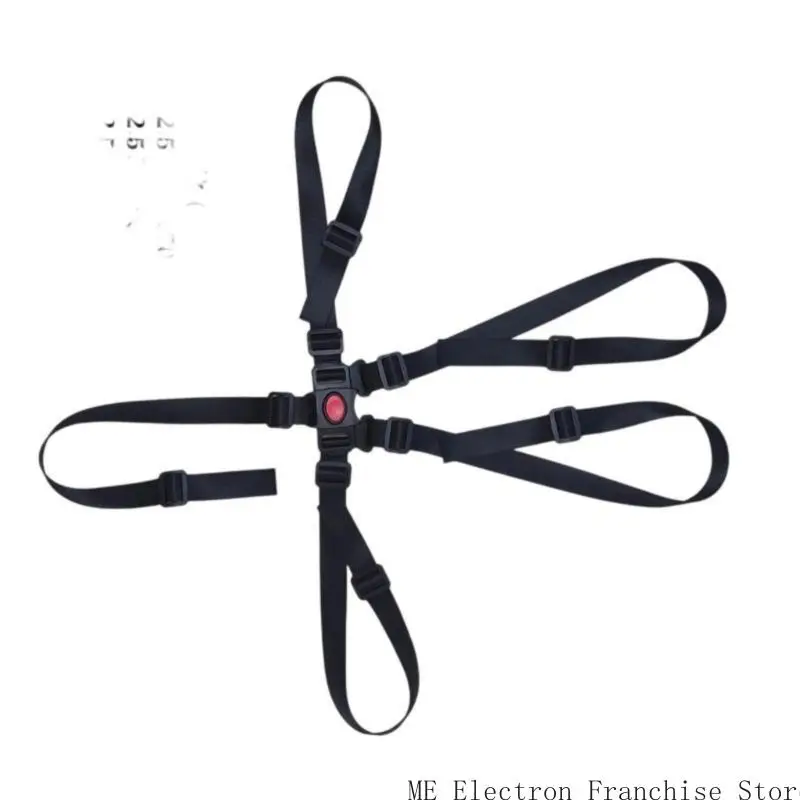 T5EAポリエステルベビーセーフティベルト5ポイントハーネスストラップベビーカーの高椅子とブースターシートバギーのベビーカーに適しています